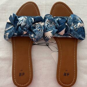 H&M Tropical Blue Women's Sandals, Flats